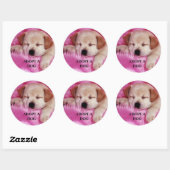 犬のステッカーを採用する ラウンドシール (シート)