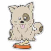 犬のステッカー シール (正面)