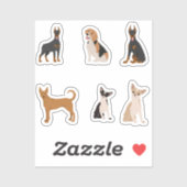 犬のステッカー シール (シート)