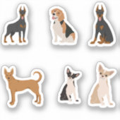 犬のステッカー シール (正面)