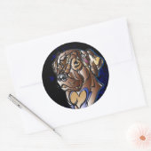 犬のステッカー ラウンドシール (封筒)