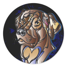 犬のステッカー