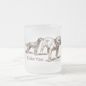 犬のスニファのお尻 フロストグラスマグカップ (中央)