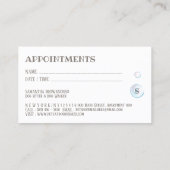 犬のスパ座ってバスグルーミングアポイントメントアラーム 名刺 (裏面)