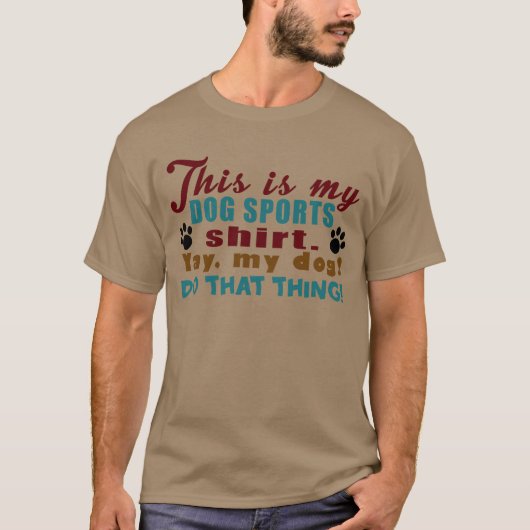犬のスポーツ Tシャツ (正面)
