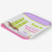 犬のスリッパーパジャマ&パンケーキ誕生日パーティー ペーパープレート (傾斜あり)