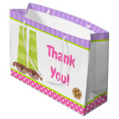 犬のスリッパーパジャマ&パンケーキ誕生日パーティー ラージペーパーバッグ (裏面アングル)