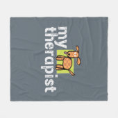 犬のセラピストのフリースブランケット フリースブランケット (正面(横))