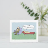 犬のセラピー漫画 |犬のユーモアを表示 ポストカード (スタンド正面)