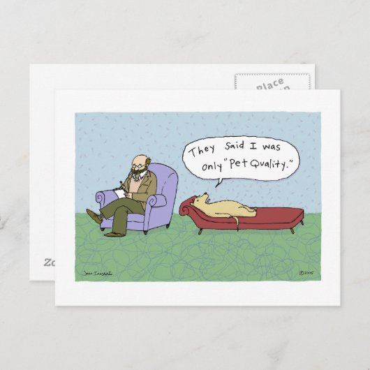 犬のセラピー漫画 |犬のユーモアを表示 ポストカード (正面/裏面)