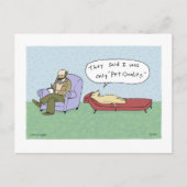 犬のセラピー漫画 |犬のユーモアを表示 ポストカード (正面)