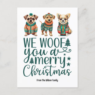 犬のセーター クリスマスをあなたに シーズンポストカード
