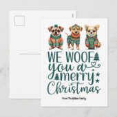 犬のセーター | クリスマスをあなたに シーズンポストカード (正面/裏面)