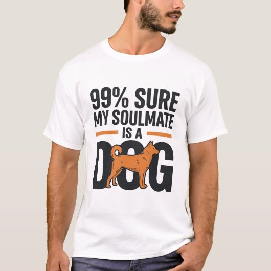 犬のソウルメイト 楽しいビンテージ風彫刻Tシャツ デザイン Tシャツ (正面)
