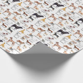 犬のタイプ覆い ラッピングペーパー (角)