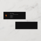 犬のタグとキャンドル-軍隊-名刺 スキニー名刺 (正面/裏面)