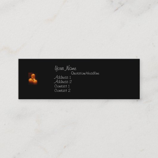 犬のタグとキャンドル-軍隊-名刺 スキニー名刺 (正面)