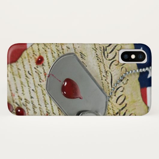 犬のタグ Case-Mate iPhoneケース (裏面(横))