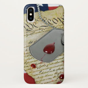 犬のタグ iPhone X ケース