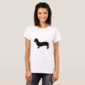 犬のダックスフント Tシャツ (正面フル)