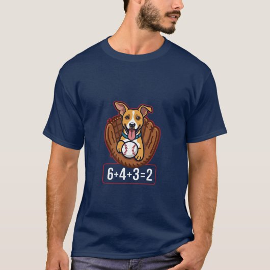 犬のダブルプレイ Tシャツ (正面)