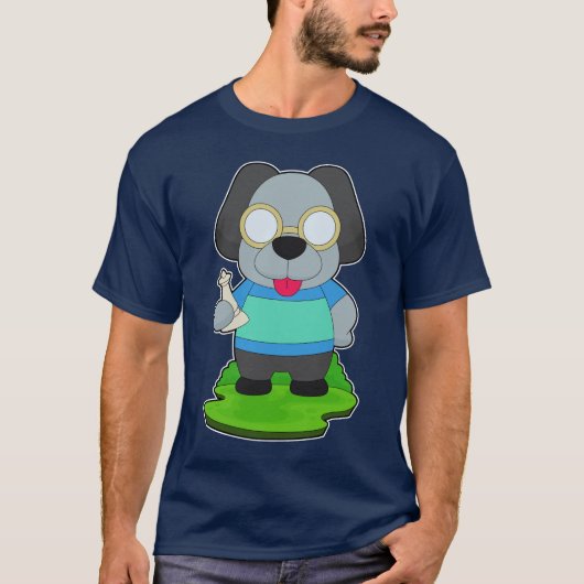犬のチェス駒 クイーン チェス Tシャツ (正面)