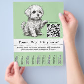 犬のチラシテンプレート はがしやすいタイプ チラシ (手)