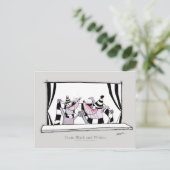 犬のチームbw ポストカード (スタンド正面)