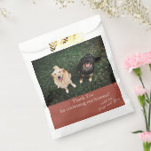 犬のテラコッタからモダンありがとう結婚。 フェイバーバッグ (封をした状態)