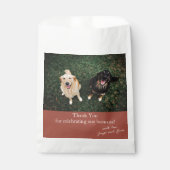 犬のテラコッタからモダンありがとう結婚。 フェイバーバッグ (正面)