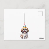 犬のテーマ5th誕生日パーティーへの招待 ポストカード (裏面)