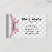 犬のデイケアペット獣医がタフテッドサテン 名刺 (裏面)