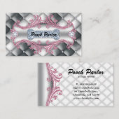 犬のデイケアペット獣医がタフテッドサテン 名刺 (正面/裏面)