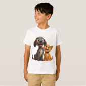 犬のデザインギフト Tシャツ (正面フル)