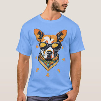 犬のデザインスタイリッシュの友人をスプープする Tシャツ