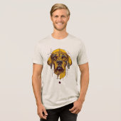 犬のデザイン トライブレンドTシャツ (正面全面)