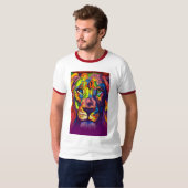 犬のデザイン Tシャツ (正面フル)