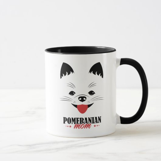犬のデジタルプリントのマグ マグカップ (右)