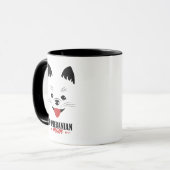 犬のデジタルプリントのマグ マグカップ (正面左)
