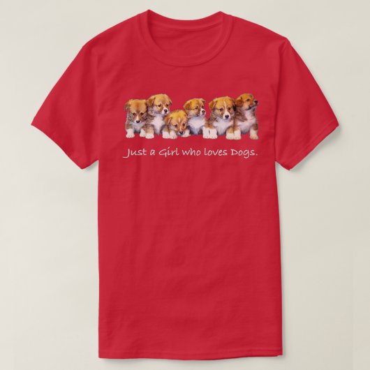 犬のトライに犬のおもしろい贈り物が大好きな女の子 Tシャツ (デザイン正面)