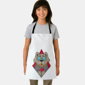 犬のトランプのポーカーとトランプのポーカーカード エプロン (インサイチュ)