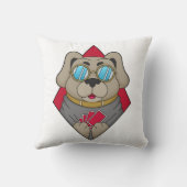 犬のトランプのポーカーとトランプのポーカーカード クッション (裏面)