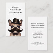 犬のトリマーおもしろい子犬ペットブルフランスのドッグ 名刺 (正面/裏面)