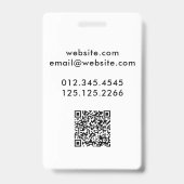 犬のトリマーおもしろいQRコード バッジ (Back)