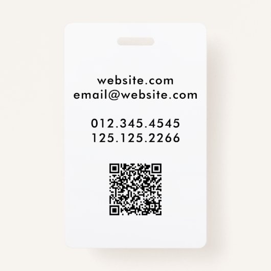 犬のトリマーおもしろいQRコード バッジ (裏面)