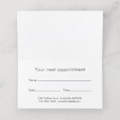 犬のトリマーかわいいフランスのブルドッググレー折り畳み 予約カード (内部開封)