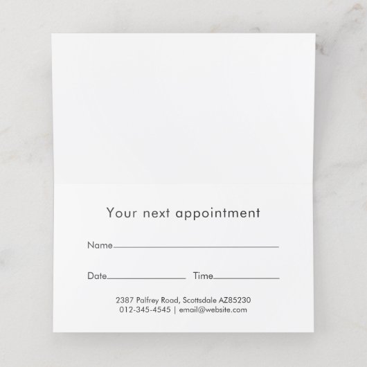 犬のトリマーかわいいフランスのブルドッググレー折り畳み 予約カード (内部開封)