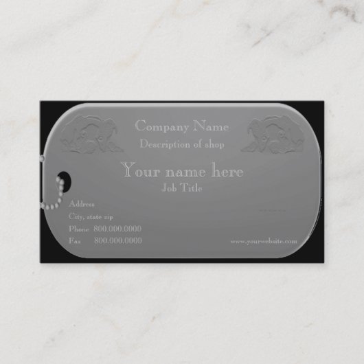 犬のトリマーか犬の調教師の名刺 名刺 (正面)