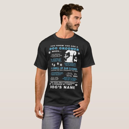 犬のトリマーのためのおもしろいなノベルティのギフト Tシャツ (正面フル)
