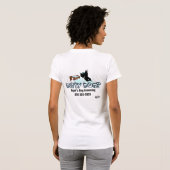 犬のトリマーの体の掲示板 Tシャツ (裏面フル)